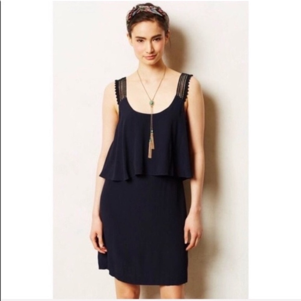 Anthro Maeve Tisana Crochet Strap Dress